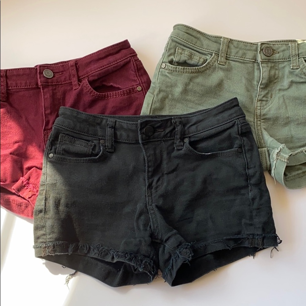 3 pairs of rsq girls shorts